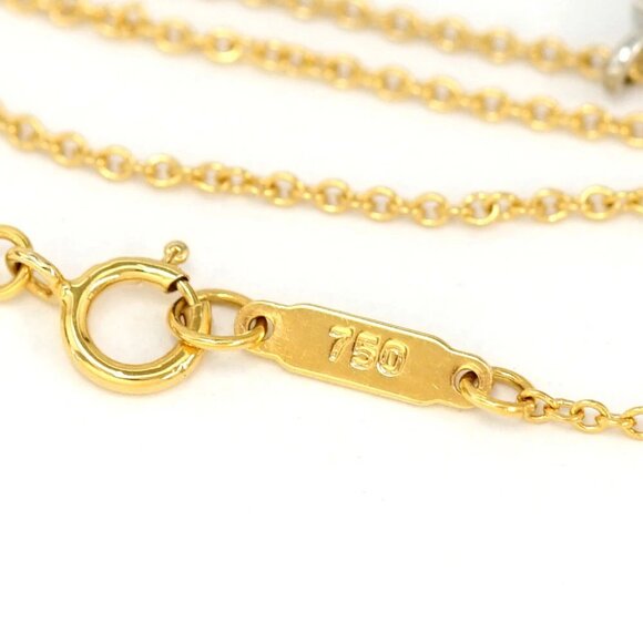 Tiffany & Co. Cruciform Cross Diamond Necklace 16" 18k Yellow Gold 750 & PT950 - Picture 7 of 9